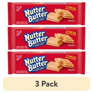 (3 pack) Nutter Butter Peanut Butter Wafer Cookies, 10.5 oz - Picture 1 of 9