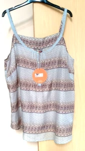 M&S Indigo Collection Silk Mix Vest Top Camisole Mint Mix 18 Ladies Womens BNWT - Picture 1 of 8