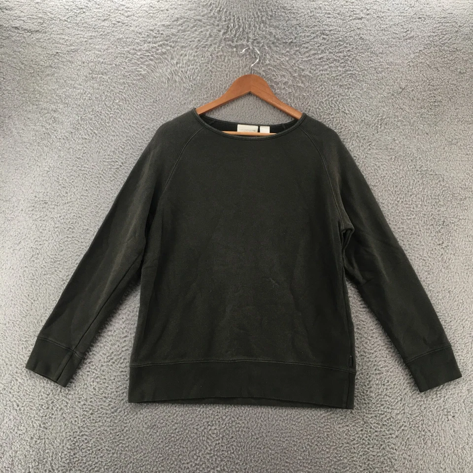 Camiseta Liz Claiborne Manga Larga Mujer Mediana Negra Algodón Sudadera Foto 1 de 4