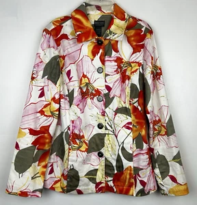 Additions by Chicos Blazer Donna S Giacca Floreale Sfoderata Arte da Indossare Primavera - Foto 1 di 12