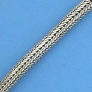 Bracciale Argento Sterling 9,5" Mezzo Tondo Pelle di Drago 8mm Catena Bali Nuovo Massiccio 925 - Foto 1 di 4
