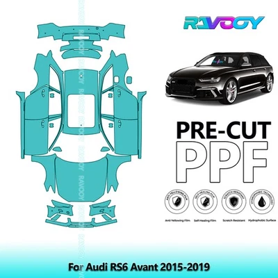 Película de protección de pintura precortada PPF para Audi RS6 Avant 2015-2019 Foto 1 de 4
