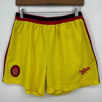 Pantalones Cortos de Fútbol Reebok Liverpool Club Para Hombre Talla L Amarillo De Colección FC 1997 Foto 1 de 4