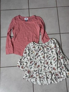 Old Navy Girls Kids Floral Long Sleeve Blouses size S (6-7) - Picture 1 of 5