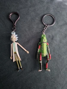 Rick and Morty Double Sided RUBBER Pickel Rick Chibi Rick Keychains - Picture 1 of 7