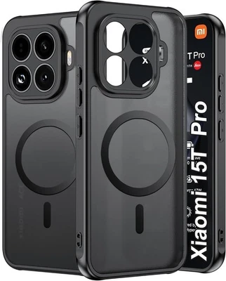 MSM Hülle für Xiaomi 15T Pro 5G MagSafe Silikon Schutz Handy Tasche Case Schwarz