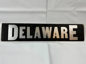 Vtg 50s 60s DELAWARE Cardboard Horse Race Track Advertising Sign - Picture 1 of 4