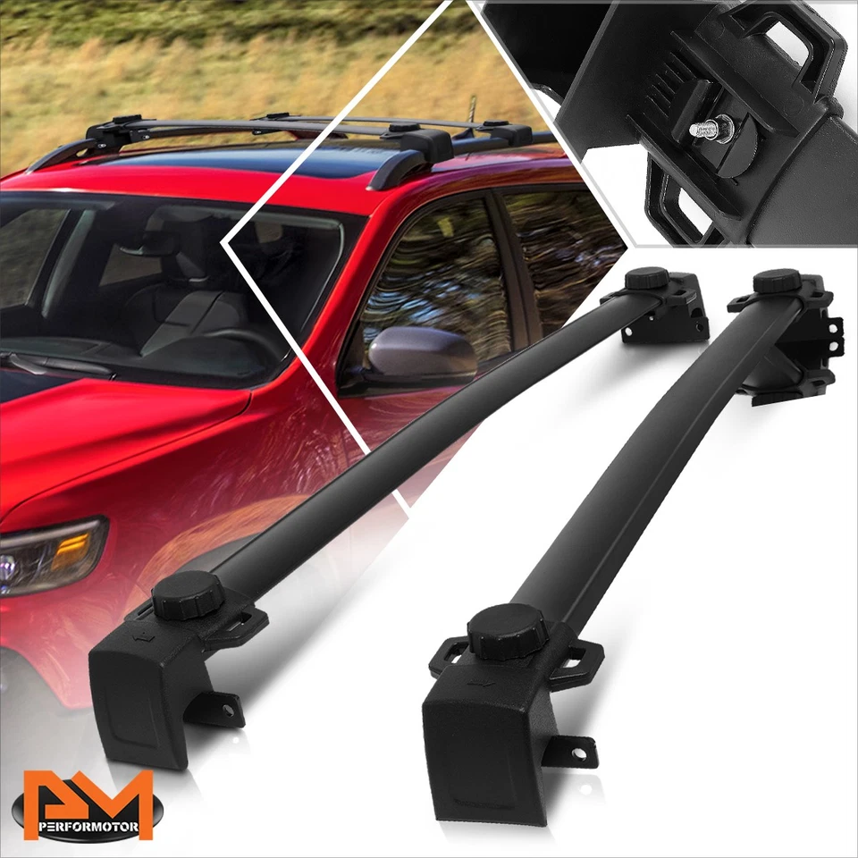 Barras transversales de equipaje de riel de techo superior de aluminio estilo OE para Jeep Compass 17-22 Foto 1 de 4