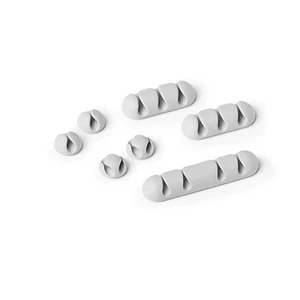 Durable CAVOLINE Cable Management Cable Clips Pack of 7 Assorted Grey Self-Adh - Picture 1 of 5