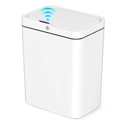 Умный бесконтактный мусорный бак 18 л пластиковый контейнер мусорная корзина с крышкой для ванной комнаты офиса - Изображение 1 из 4