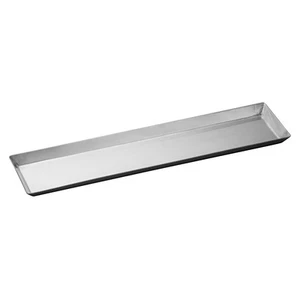 DDSI-101S 14-1/8'' x 3-1/2'' Rectangular Stainless Steel Serving Tray, Platte... - Picture 1 of 1