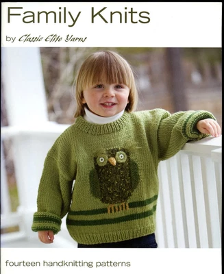 Family Knits  "Classic Elite Yarns" Knitting Pattern #9085 for Kids, Women & Men - Image 1 of 4