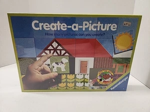 Vintage 1987 Ravensburger Create-a-Picture Complete Set Building Mozaic Puzzle - Picture 1 of 2
