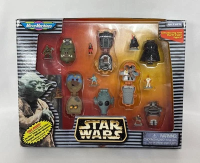 NEW Micro Machines Star Wars Mini Figure Heads Complete 1997 with Darth Vader Foto 1 de 4