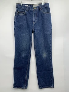 Carhartt FR 32X32 Flame Resistant Denim Work Distressed CAT 2 Blue Jeans 280-83 - Picture 1 of 12