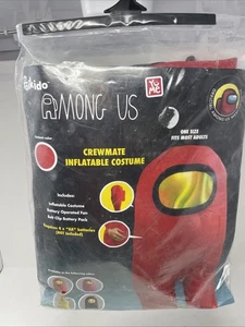 YuMe Costume Gonfiabile Ufficiale Among Us Crewmate (Adulto) Cosplay Halloween Nuovo - Foto 1 di 3