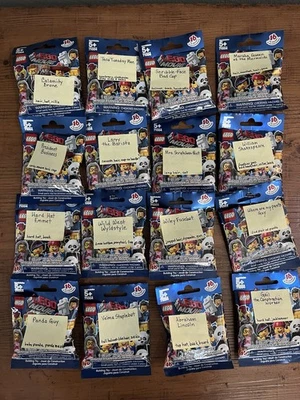 Complete Set of (16) The LEGO Movie 1 Minifigures 71004 Clipped Bags - Image 1 of 3