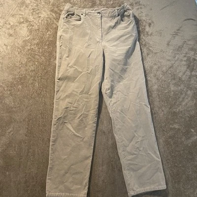 Ruby Rd Pants Women's 10 Stretch Corduroy Beige Straight Leg Chino High Rise - Image 1 of 4