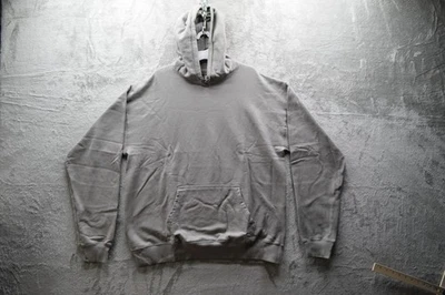 Sudadera con capucha de lana teñida Hanes Garment para hombre, gris, talla L, nueva Foto 1 de 4