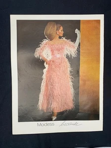 Magazine Ad* - 1966 - Modess Sanitary Napkins - Pink "hairy" gown - Picture 1 of 1