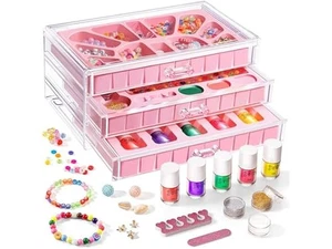 DIY Nail Art Kits for Girls (Pack of 2) Pink Girl's - Picture 1 of 7