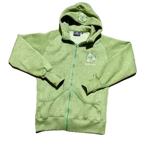 Malham Damengröße 16-18 irisches Triskele garngefärbtes Hoody Baumwolle Reißverschluss Sweatshirt - Bild 1 von 7