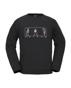 Volcom Essential Crew Men's Sweatshirt, Black, XX-Large - Picture 1 of 4