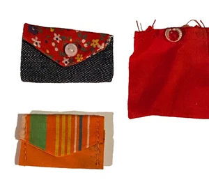 Carteras clutch Barbie vintage hechas a mano material cosido años 70 multicolor - Imagen 1 de 6