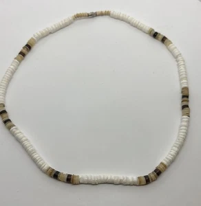 Vtg Santo Domingo Pueblo Graduated Shell Heishi Bead Choker Necklace 17” long - Picture 1 of 8