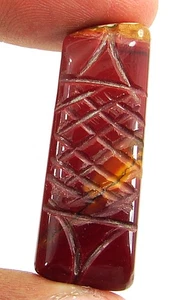 42.25 Ct Natural Maroon Mookaite Loose Gem Stone Carved Cab Wire Wrap - 24278 - Picture 1 of 2