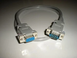 Commodore 128 (80 column mode) 9-pin male to female RGB video monitor cable. - Picture 1 of 1