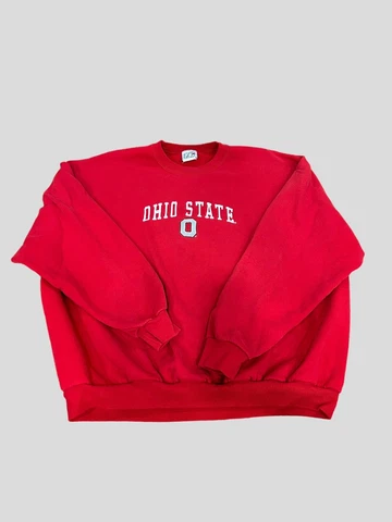 Ohio State Buckeyes Embroidered Spell Out Red Sweatshirt 3XL Cover