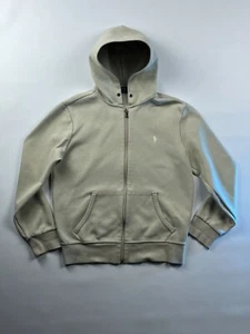 Ralph Lauren Beige Full-Zip Hoodie With Embroidered Logo Size Cotton Blend A - Picture 1 of 7
