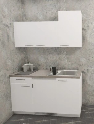 Küchenzeile SOLO 5.2 Singleküche Büroküche Miniküche 140cm / Schränke montiert! - Bild 1 von 4