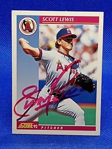 AUTOGRAPH AUTO Scott Lewis 1992 Score #165 - Picture 1 of 1