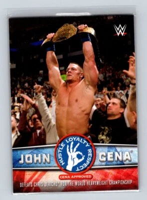 2017 Topps WWE #16 Defeats Chris Jericho for the World Heavyweight Championship - Image 1 of 2