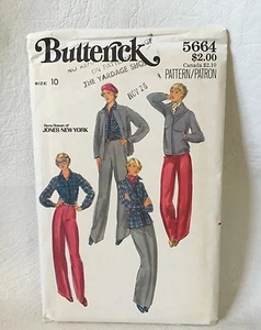 Butterick Schnittmuster 5664 Größe 10 UNCUT Misses Shirt Jacke Hose - Bild 1 von 2