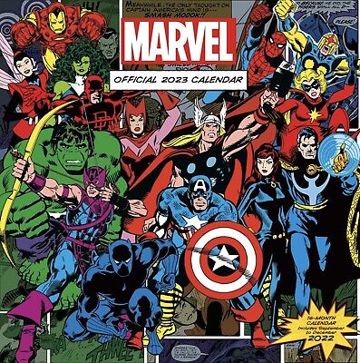Marvel Official 2023 Calendar Retro Comic • 1.25£