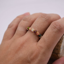 Beaded Wire Wrapped Rings Adjustable Gold Wire Wrap Multi-coloured Seed Beads