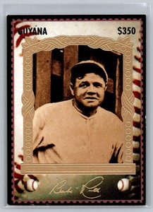 1994 Guyana Babe Ruth Sultan of Swat Stamp Cards #7 Babe Ruth   Yankees