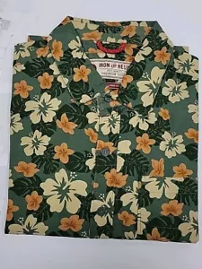 New Iron And Resin Button Down Short Sleeve Rogers Shirt Multicolor Size Large - Picture 1 of 3