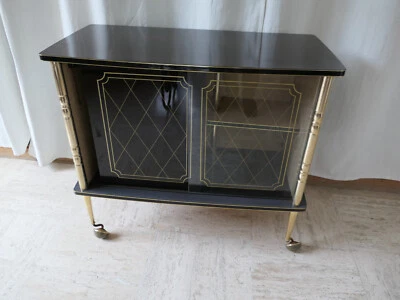 Meuble bar à roulettes vintage années 60 Henri Erard - Photo 1/4