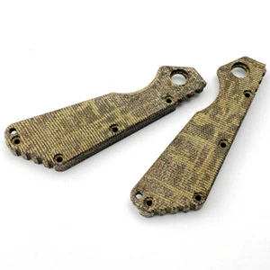 2 un. empuñaduras de losas con mango de cuchillo Micarta para piezas de cuchillos plegables SMF - Imagen 1 de 3