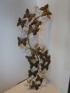 Vintage Metal Wall Butterflies 3D Reticulated Cluster Sculpture 21” long 1960 - Picture 1 of 13