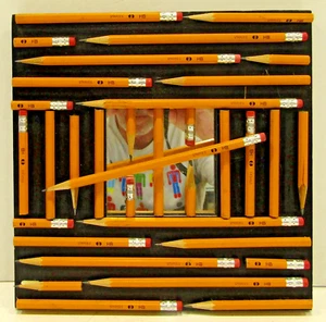 Unique Pencil Mirror Art by T. Muffatti Titled "Get the Lead Out" - Picture 1 of 7