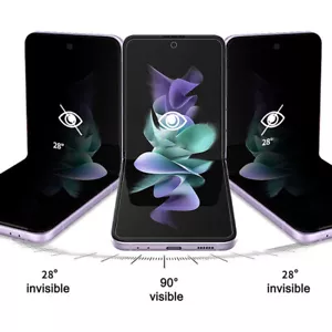 1/2/4 PACK Anti-Spy Privacy Screen Protector For Samsung Galaxy Z Flip 3 4 5G - Picture 1 of 15