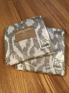 West Elm Curtain, Brushstroke Ogee Jacquard 48”x84” - Picture 1 of 3