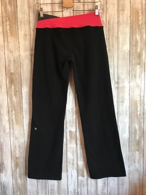 Pantalones Lululemon Astro Groove Yoga Negro Rosa Gris Banda Cruzada 8 M USADOS Foto 1 de 4