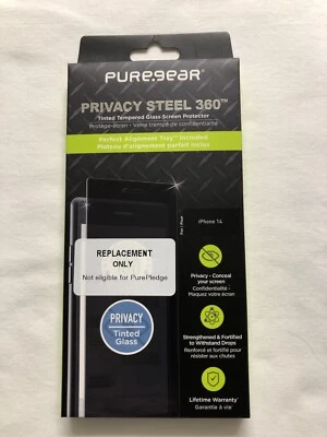 PureGear Steel 360 Tinted Tempered Glass Screen Protector for iPhone 14 - Image 1 of 2