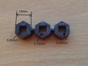 3 Different Sizes Tuning Piano wrench Tools For 5.5mm Pins 5.75 And 6.00 - Picture 1 of 4